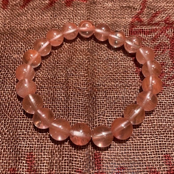 Katmandu Trading Company Jewelry - 8MM Cherry Quartz Bead Bracelet